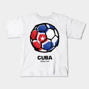 Cuba Football Country Flag Kids T-Shirt